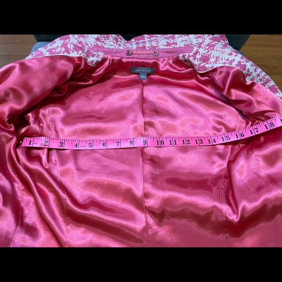 Ann Taylor Pink & White Plaid Jacket - Picture 7 of 9